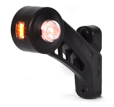 Lumina delimitare stanga, portocaliu rosu alb, LED lungime cablu 280mm, pe bratul mediu-lung, 12 24V