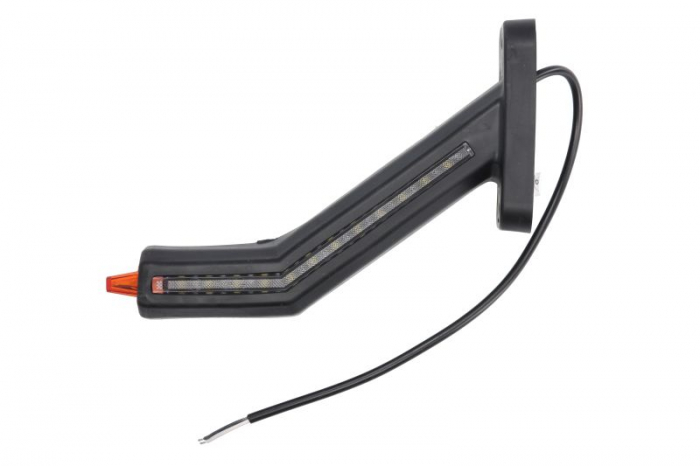Lumina delimitare stanga, portocaliu rosu alb, LED lungime cablu 400mm, pe bratul lung, 12 24V (IP6K9K)
