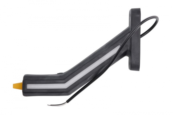 Lumina delimitare stanga, portocaliu rosu alb, LED lungime cablu 400mm, pe bratul lung, 12 24V (IP6K9K)