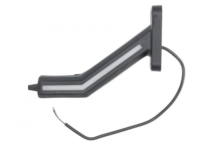 Lumina delimitare stanga, portocaliu rosu alb, LED lungime cablu 400mm, pe bratul lung, 12 24V (IP6K9K)