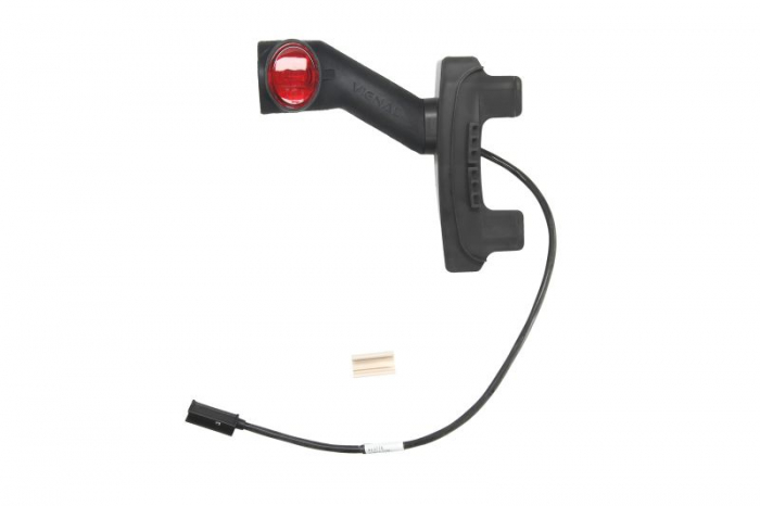 Lumina delimitare stanga, portocaliu rosu alb, lungime cablu 500mm, pe bratul mediu-lung, 12 24V