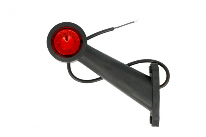 Lumina delimitare stanga, rosu alb, LED lungime cablu 450mm, pe bratul lung, 12 24V