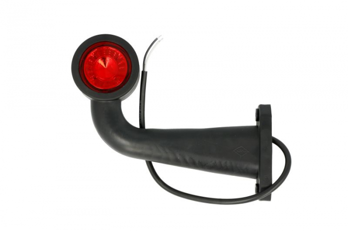 Lumina delimitare stanga, rosu alb, LED lungime cablu 450mm, pe bratul lung, 12 24V