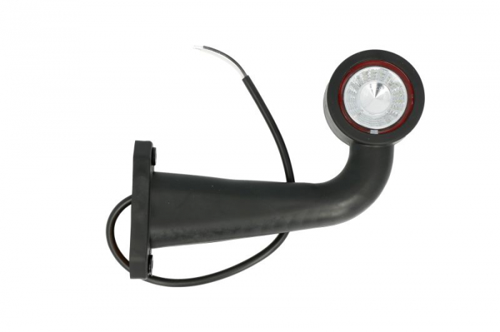 Lumina delimitare stanga, rosu/alb, LED lungime cablu 450mm, pe brațul lung, 12/24V [2]