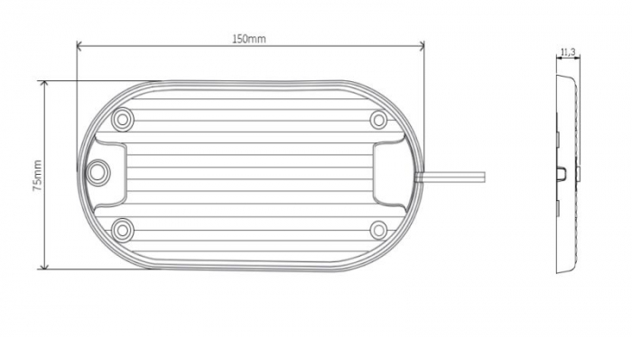 Lumina interior (12/24V) lungime: 150mm; latime: 75mm; inaltime:11,3mm [3]