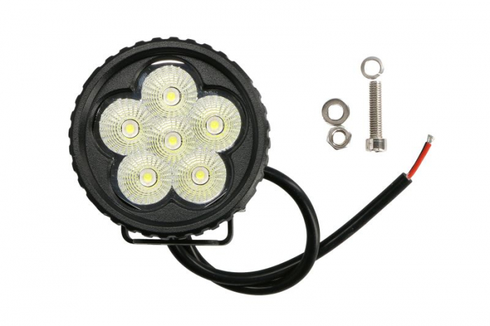 Lumina lucru (Epistar LED, 10-30V, 18W, 1440lm, numar elemente LED: 6x3W, adancime: 60mm, diametru: 88,9mm)