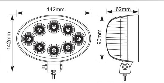 Lumina lucru (Epistar LED, 10-30V, 24W, 1920lm, numar elemente LED: 8x3W, inaltime: 90mm, latime: 142mm, adancime: 62mm) [3]