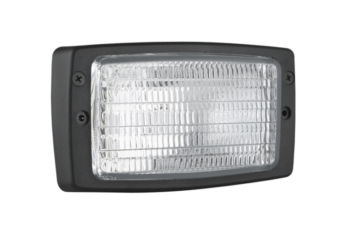 Lumina lucru (H3, 12 24V, 70W, lungime: 184mm, inaltime: 102mm, adancime: 98mm, cadru din plastic; sigiliu bec) potrivit ZETOR 4000, 5000; CLAAS ARION, ATOS, AXOS, LEXION; JOHN DEERE 8000