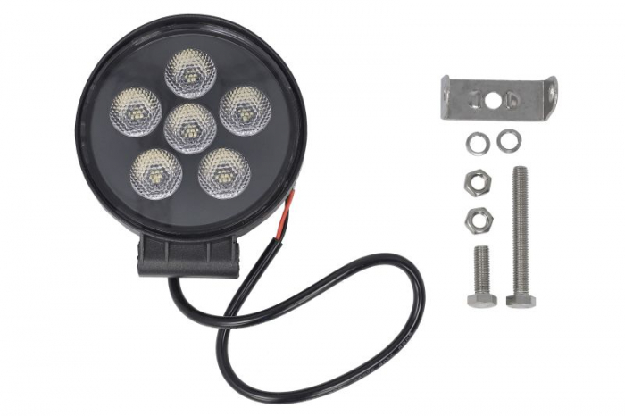 Lumina lucru (LED, 12 24 30V, 15W, 1200lm, numar diode: 6x3W, inaltime: 127mm, adancime: 50mm, diametru: 115mm, lungime cablu: 0,45m, lumina dispersata)
