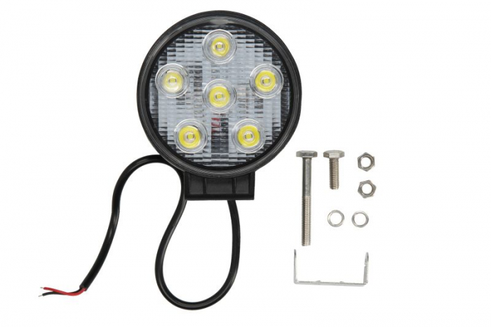 Lumina lucru (LED, 12 24 30V, 18W, 1200lm, numar elemente LED: 6, adancime: 37mm, diametru: 115mm, lumina focalizata)