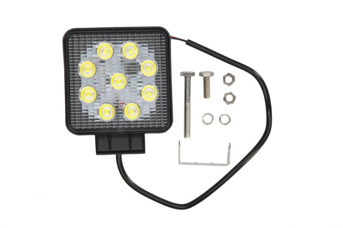 Lumina lucru (LED, 12 24 30V, 27W, 1800lm, numar elemente LED: 9, lungime: 128mm, inaltime: 110mm, adancime: 55mm, lumina dispersata)