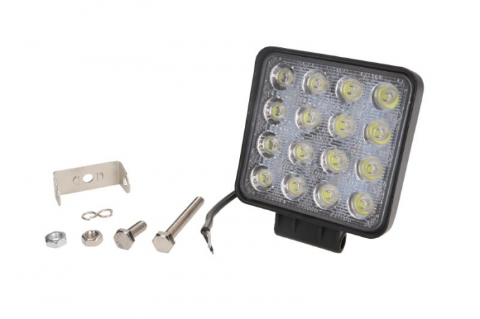 Lumina lucru (LED, 12 24 30V, 48W, 3300lm, numar elemente LED: 16, lungime: 110mm, inaltime: 110mm, adancime: 72mm, lumina dispersata)