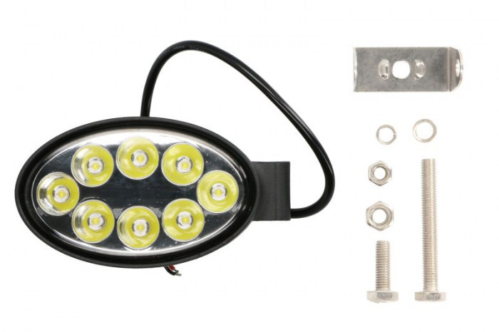 Lumina lucru (LED, 12 24 40V, 24W, 1300lm, numar diode: 8x3W, inaltime: 90mm, latime: 141mm, adancime: 61mm, lumina concentrata; oval; potrivire laterala)