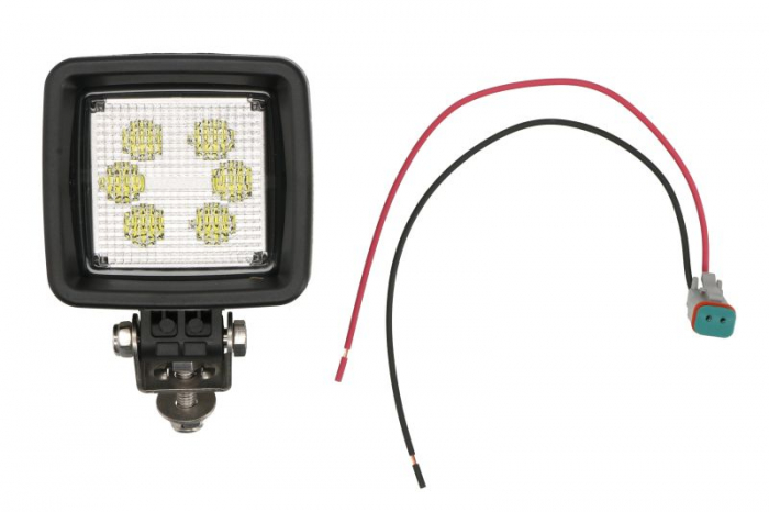 Lumina lucru (LED, 12 24V, 1000lm, numar elemente LED: 6, lungime: 102mm, inaltime: 97mm, adancime: 57mm, cu conector Deutsch; functie de Lumina marsarier)