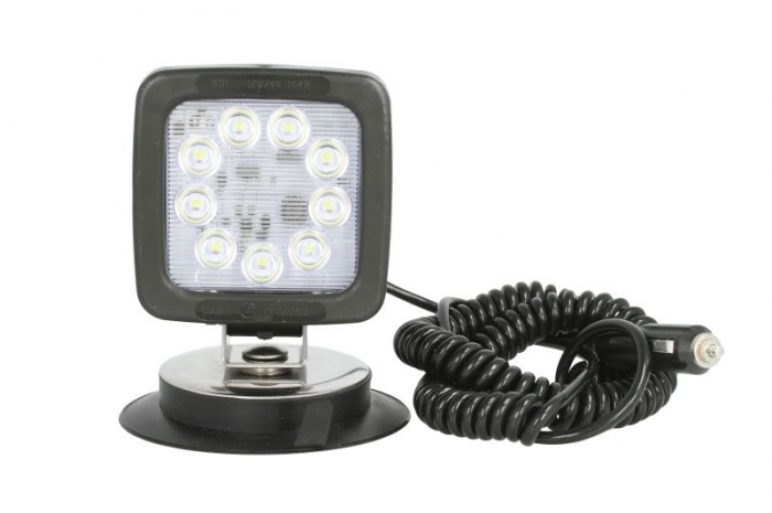 Lumina lucru (LED, 12 24V, 1300lm, numar elemente LED: 9, lungime: 101mm, inaltime: 105mm, adancime: 77,5mm, cu mufa mai usoara; montabil cu magnet; Sirma de 3m)