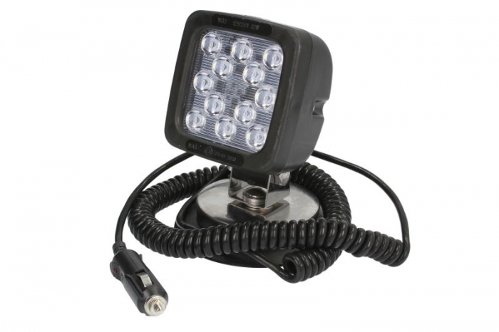 Lumina lucru (LED, 12/24V, 17W, 1750lm, numar elemente LED: 12, lungime: 101mm, inaltime: 101mm, adancime: 60mm, cu comutator; cu dop; cu fir spiralat de 3m; montabil cu magnet) [4]