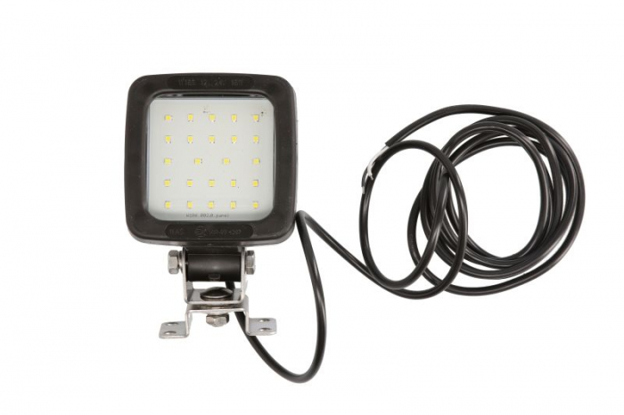 Lumina lucru (LED, 12 24V, 18W, 2000lm, numar elemente LED: 24, lungime: 101mm, inaltime: 101mm, adancime: 77,5mm, lungime cablu: 2,5m, lumina dispersata)