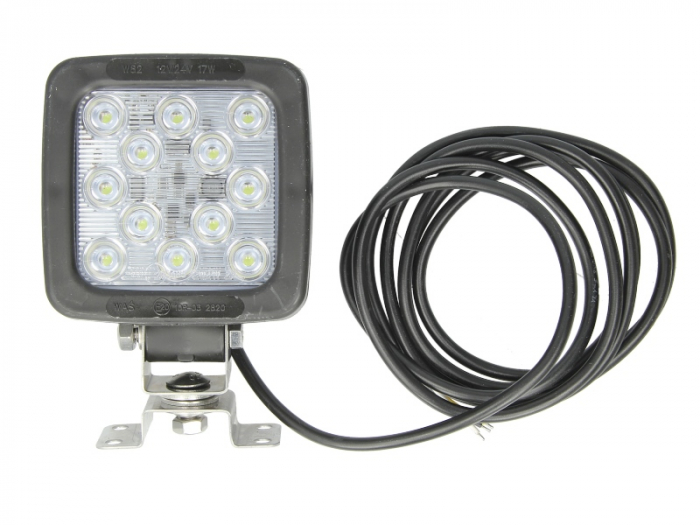 Lumina lucru (LED, 12 24V, 2 17W, 2000lm, numar elemente LED: 12, inaltime: 101mm, latime: 100mm, adancime: 77,5mm, lungime cablu: 0,25m, cu comutator; cu functie de Lumina marsarier)