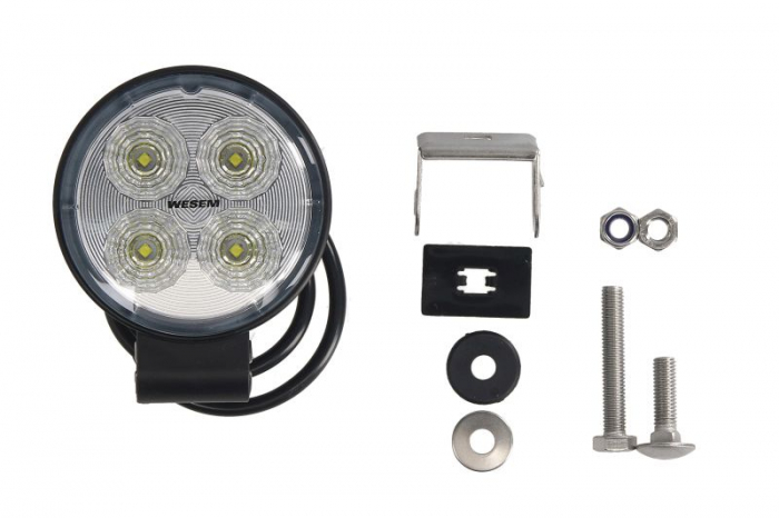 Lumina lucru (LED, 12 24V, 2000lm, numar elemente LED: 4, diametru: 87mm, lungime cablu: 0,5m)