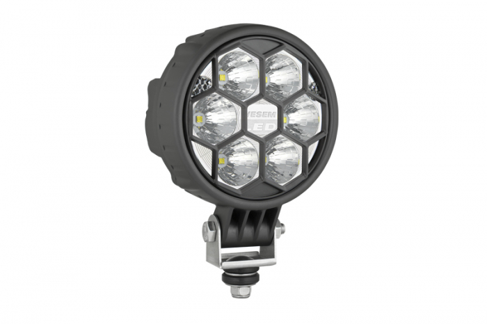 Lumina lucru (LED, 12 24V, 24W, 1500lm, numar elemente LED: 6, adancime: 74mm, diametru: 117mm, lungime cablu: 0,5m, cadru din plastic; carcasa din aliaj)
