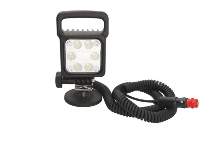 Lumina lucru (LED, 12 24V, 24W, 1500lm, numar elemente LED: 6, lungime: 100mm, inaltime: 100mm, adancime: 76mm, cadru; carcasa din aliaj; cu magnet de neodim; cu mufa mai usoara; intrerupator; maner