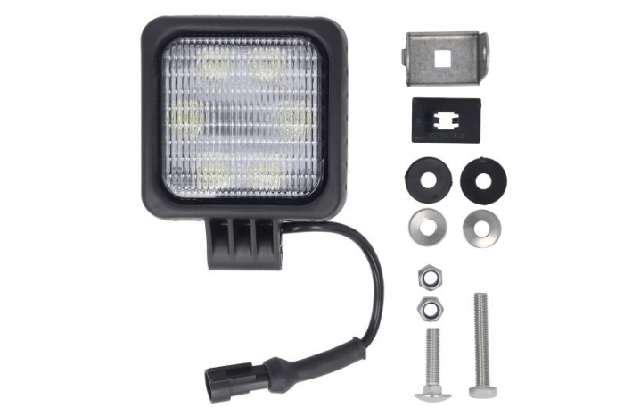 Lumina lucru (LED, 12 24V, 24W, 1500lm, numar elemente LED: 6, lungime: 100mm, inaltime: 100mm, adancime: 76mm, lungime cablu: 0,25m, cu conector SuperSeal; lumina dispersata)