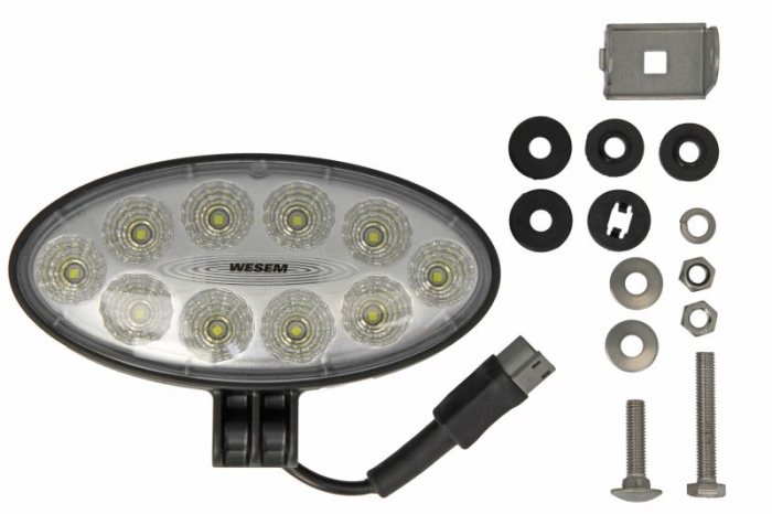 Lumina lucru (LED, 12 24V, 28W, 2200lm, numar elemente LED: 10, lungime: 176mm, inaltime: 87mm, adancime: 86mm, lungime cablu: 0,15m, cadru din plastic; carcasa din aliaj)