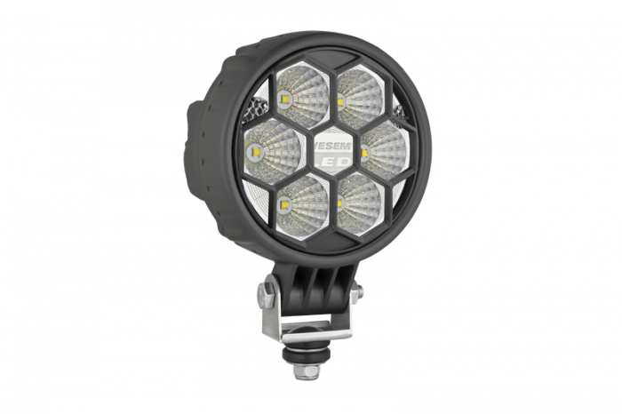 Lumina lucru (LED, 12 24V, 28W, 2500lm, numar elemente LED: 6, adancime: 74mm, diametru: 117mm, lungime cablu: 0,5m, cadru din plastic; carcasa din aliaj)