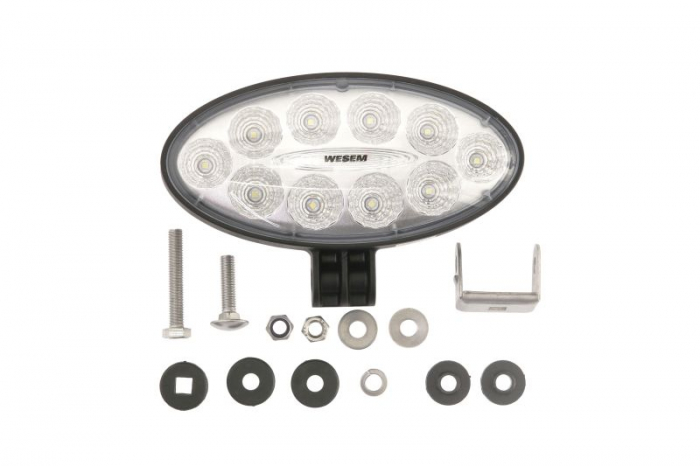 Lumina lucru (LED, 12 24V, 35W, 3000lm, numar elemente LED: 10, lungime: 176mm, inaltime: 87mm, adancime: 86mm, carcasa din aliaj; cu conector Deutsch; unghi de distributie a luminii 60 grade) se po