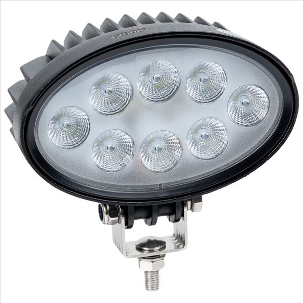 Lumina lucru (LED, 9V, 10-30V, 24W, 2600lm, numar diode: 8x3W, inaltime: 123mm, latime: 143mm, adancime: 63mm, oval; cu conector German) [3]