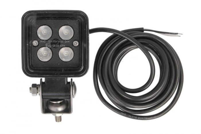 Lumina lucru (LED, numar diode: 4, inaltime: 76mm, latime: 76mm, adancime: 46mm, lungime cablu: 0,25m, lumina albastra; lumina concentrata)