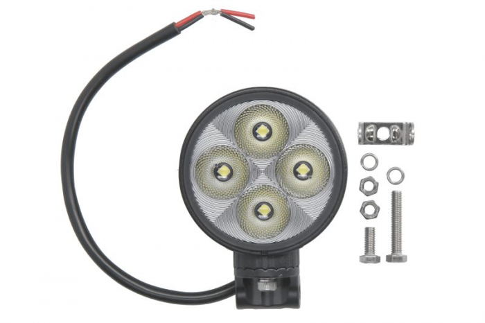 Lumina lucru (OSRAM LED, 10-30V, 40W, 4400lm, numar diode: 4x10W, inaltime: 120mm, adancime: 63mm, diametru: 83mm, lumina dispersata; lumina concentrata)