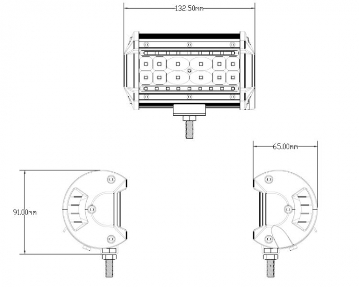 Lumina lucru (OSRAM LED, 10-30V, 90W, 9000lm, numar elemente LED: 30x3W, inaltime: 91mm, latime: 132,5mm, adancime: 65mm) [3]