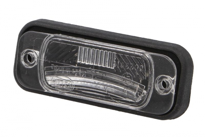 Lumina numar inmatriculare (C5W, 12V, culoare: negru, culoare sticla: transparent, 32x33mm) potrivit CLAAS XERION; JOHN DEERE 100, 1000, 200, 2000, 300, 400, 500, 5000, 600, 6000