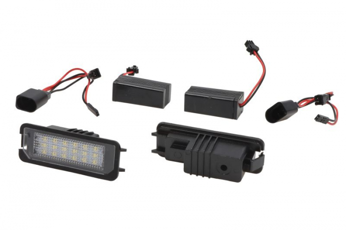 Lumina numar inmatriculare, culoare lumina: alb, 12V, cu aprobare circulatie potrivit VW FOX 04.05-07.11
