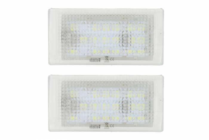 Lumina numar inmatriculare, culoare lumina: alb; set, 12V, cu aprobare circulatie potrivit BMW 3 (E46) 12.98-12.07