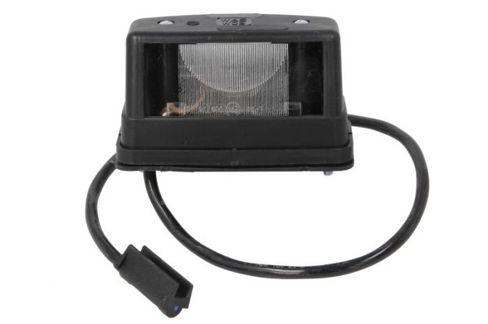 Lumina numar inmatriculare (R10W, 12V, culoare: negru, culoare sticla: transparent, 61x55x109mm, lungime cablu: 500mm, conector: CLICK-IN) [1]