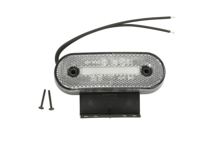 Lumini clarificare stanga dreapta, alb, LED, inaltime 41mm; latime 115mm; adancime 20mm, in relief, lungime cablu 220mm, cu cuier, 12 24V