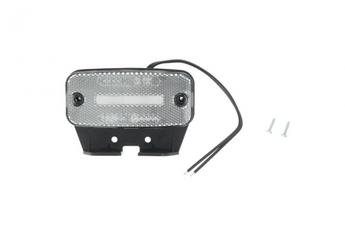 Lumini clarificare stanga dreapta, alb, LED, inaltime 54,2mm; latime 114,4mm; adancime 22,3mm, in relief, cu cuier, 12 24V
