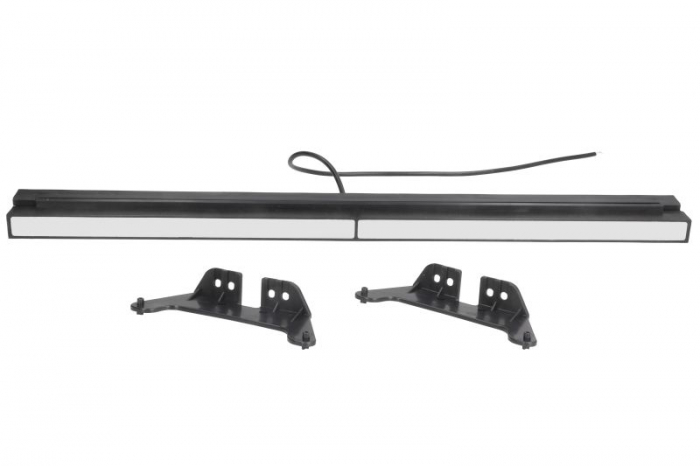 Lumini clarificare stanga dreapta, forma: dreptunghiular, alb, LED, inaltime 28mm; latime 535mm; adancime 33,5mm, in relief, lungime cablu 500mm, cu cuier, 12 24V (IP6K9K)
