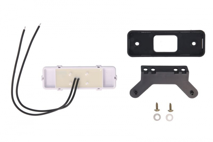 Lumini clarificare stanga/dreapta, forma: dreptunghiular, alb, LED, inaltime 36mm; latime 103mm; adancime 18mm, în relief/suprafata, lungime cablu 240mm, cu cuier, 12/24V (IP6K9K) [2]