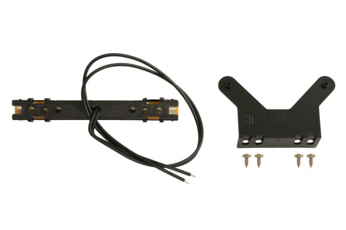 Lumini clarificare stanga/dreapta, forma: dreptunghiular, portocaliu, LED, inaltime 18mm; latime 125mm; adancime 24,5mm, în relief, lungime cablu 240mm, cu cuier, 12/24V (IP6K9K) [2]