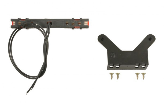 Lumini clarificare stanga/dreapta, forma: dreptunghiular, rosu, LED, inaltime 18mm; latime 125mm; adancime 24,5mm, în relief, lungime cablu 400mm, cu cuier, 12/24V (IP6K9K) [2]