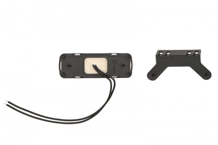 Lumini clarificare stanga/dreapta, forma: dreptunghiular, rosu, LED, inaltime 36mm; latime 103mm; adancime 18mm, în relief/suprafata, lungime cablu 240mm, cu cuier, 12/24V (IP6K9K) [2]