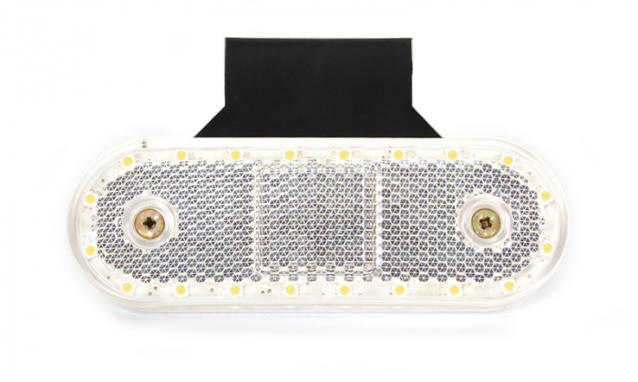 Lumini clarificare stanga/dreapta, forma: oval, alb, LED, inaltime 40mm; latime 114mm; adancime 25mm, în relief, lungime cablu 220mm, cu cuier, 12/24V [2]
