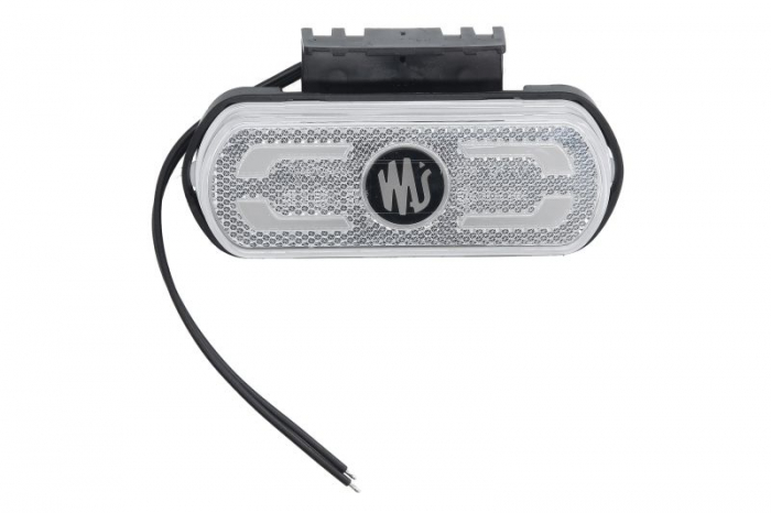 Lumini clarificare stanga dreapta, forma: oval, alb, LED, inaltime 53mm; latime 133,8mm; adancime 25mm, in relief, lungime cablu 240mm, cu cuier, 12 24V (IP6K9K)