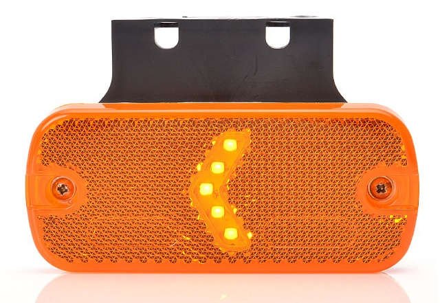 Lumini clarificare stanga/dreapta, forma: oval, dreptunghiular, portocaliu, LED, inaltime 45mm; latime 105mm; adancime 12mm, în relief/suprafata, lungime cablu 220mm, cu cuier, 12/24V [2]