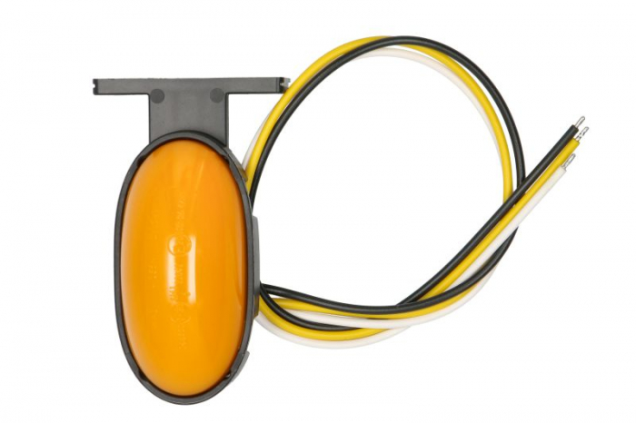 Lumini clarificare stanga/dreapta, forma: oval, portocaliu, LED, inaltime 75mm; latime 39,5mm; adancime 31mm, în relief, lungime cablu 380mm, cu cuier, 12/24V (tip: neon; cu functie de semnalizator la [1]