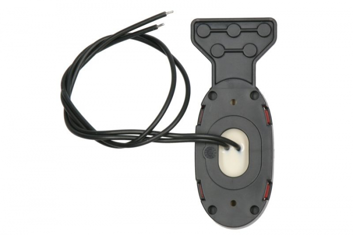 Lumini clarificare stanga/dreapta, forma: oval, rosu/alb, LED, inaltime 75mm; latime 39,5mm; adancime 31mm, în relief, lungime cablu 380mm, cu cuier, 12/24V (IP6K9K) [2]