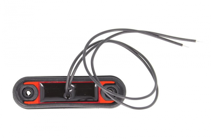 Lumini clarificare stanga/dreapta, forma: oval, rosu, LED, inaltime 22,8mm; latime 79,5mm; adancime 13mm, suprafata, lungime cablu 300mm, 12/24V (in orificiu 44x17mm; oval cu saiba HOR 72) [2]